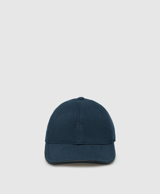 Vilebrequin Темно-синя кепка з вишивкою емблеми логотипу CPIH0400w
