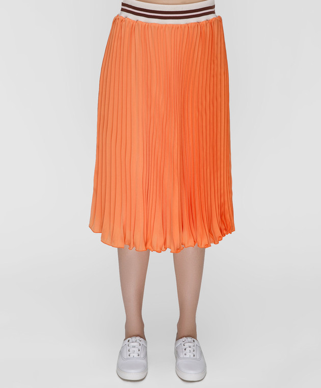 Blugirl Оранжевая юбка-плиссе 3321 изображение 3