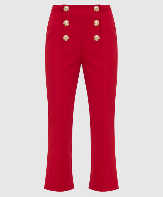 Balmain Червоні штани з вовни SF15088W034