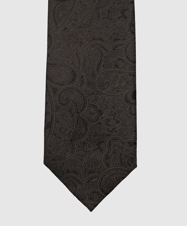 Stefano Ricci Дитячий шовковий темно-сіра краватка в візерунок YCCX94102 зображення 3