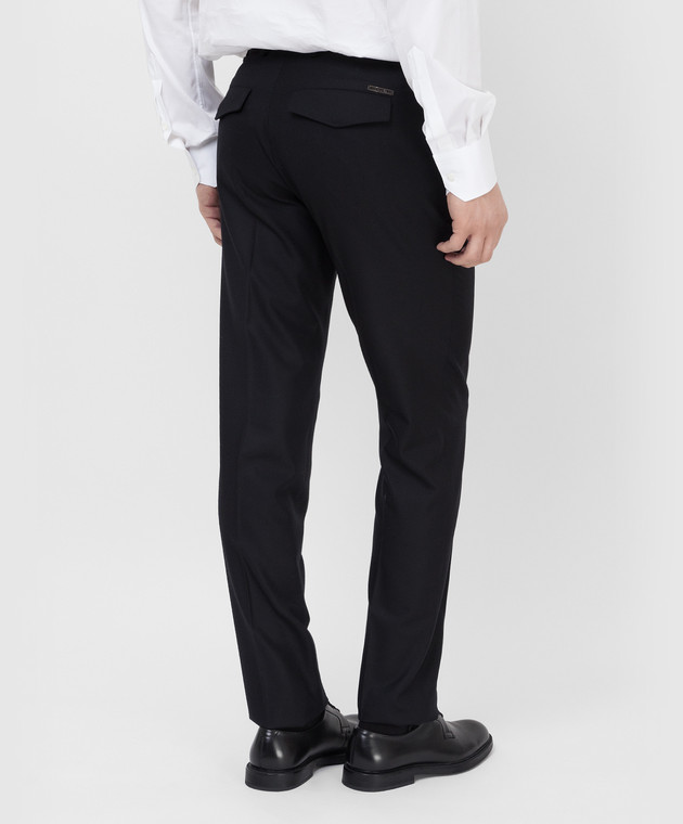 Stefano Ricci Чорні штани з вовни M1T1400091W610 зображення 4