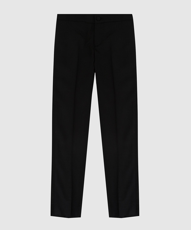 Stefano Ricci Children's black wool trousers Y2T9600000W0017C