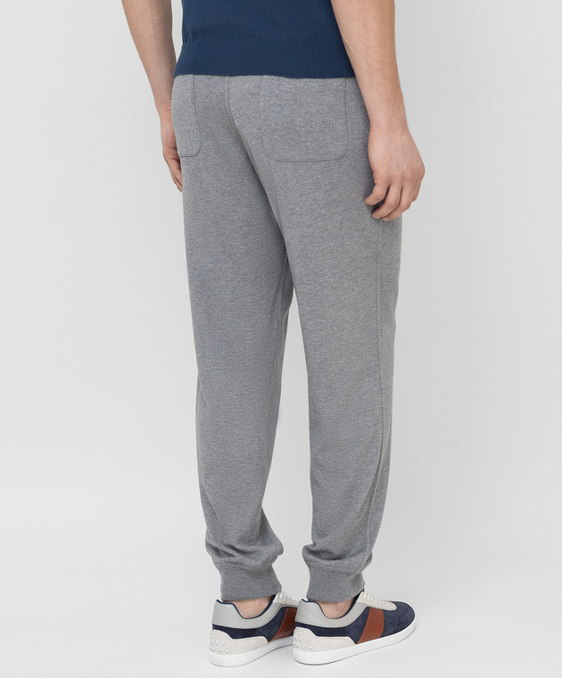 Loro Piana Сірі спортивні штани з шовку і кашеміру F2FAI1524 зображення 4