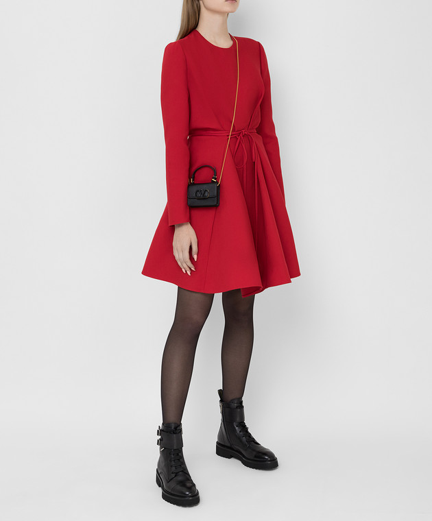 Valentino Красное платье из шерсти и шелка UB0VATL71CF изображение 2