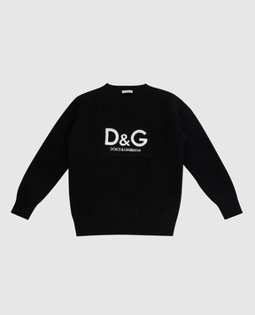 Dolce&Gabbana Дитячий светр з  вовни з логотипом L5KWF5JBVK346