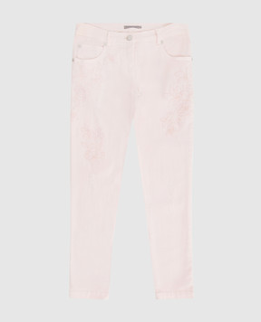 Ermanno Scervino Детские розовые джинсы PL041014