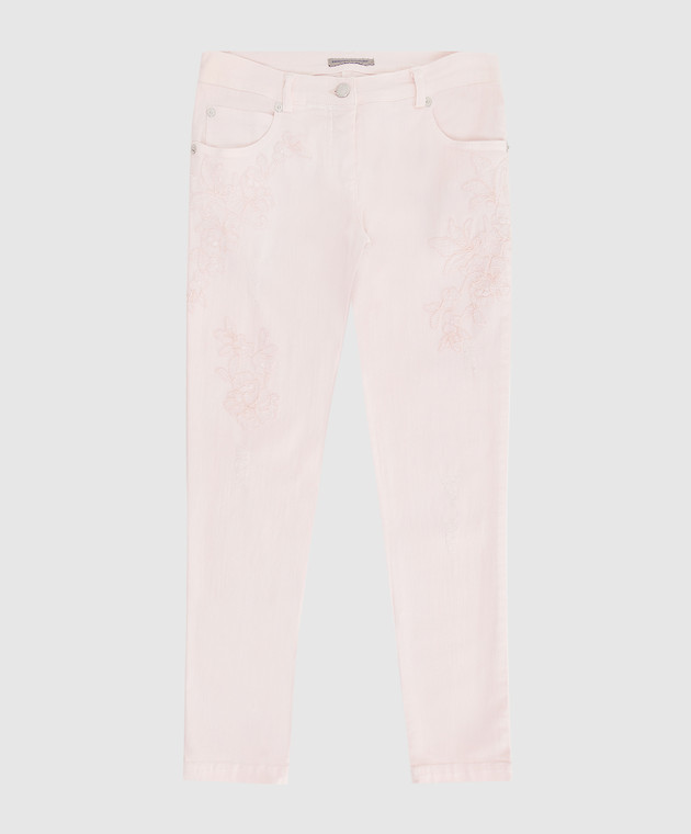 Ermanno Scervino Детские розовые джинсы PL041014