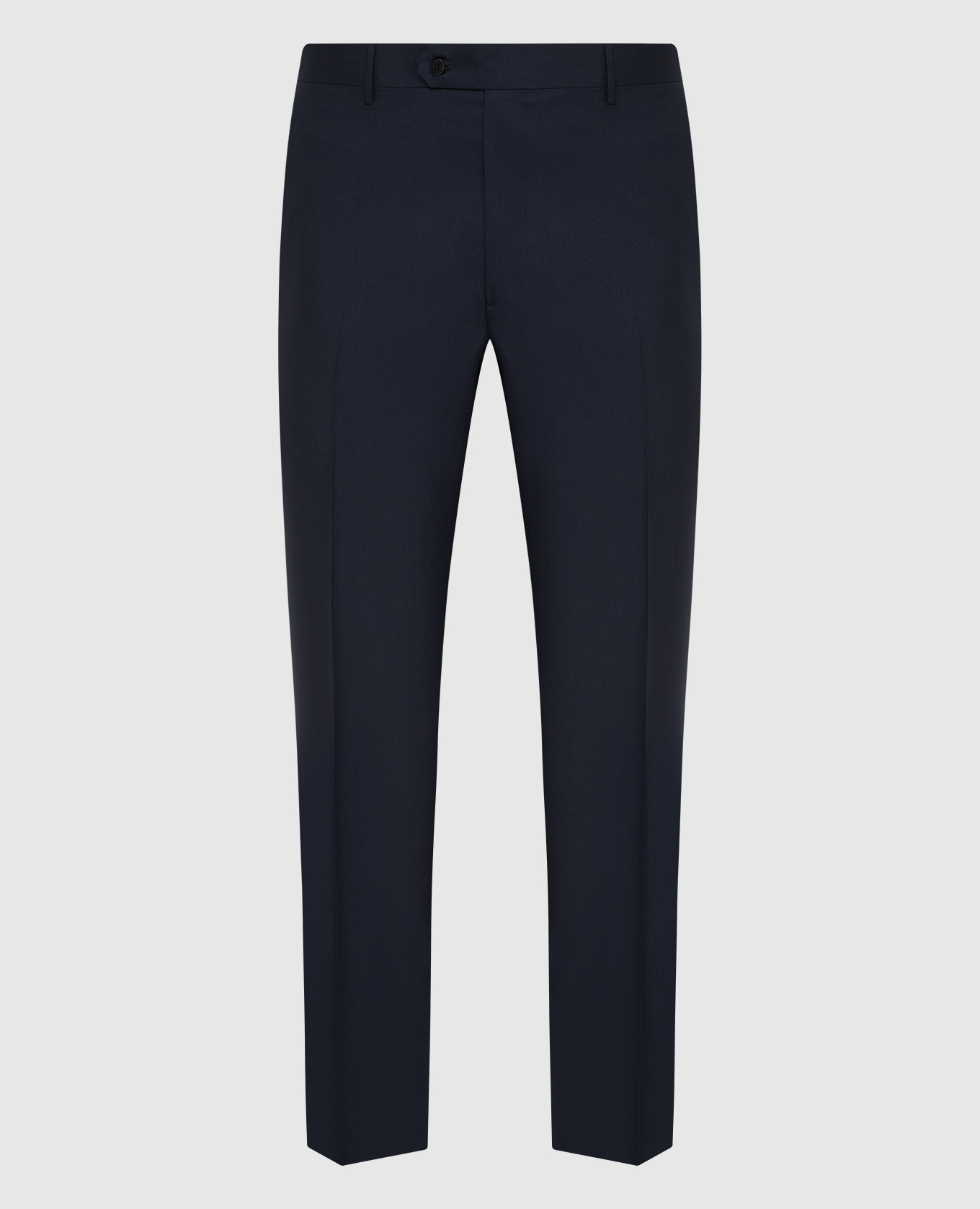 

Темно-синие брюки из шерсти и шелка, Синий, Классические брюки