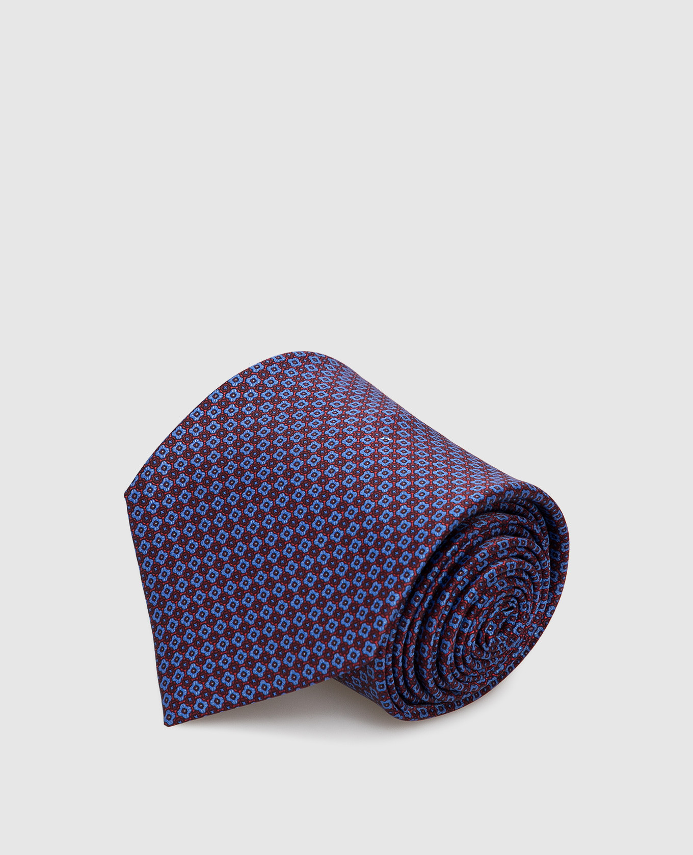 Сиреневый шелковый галстук в узор
