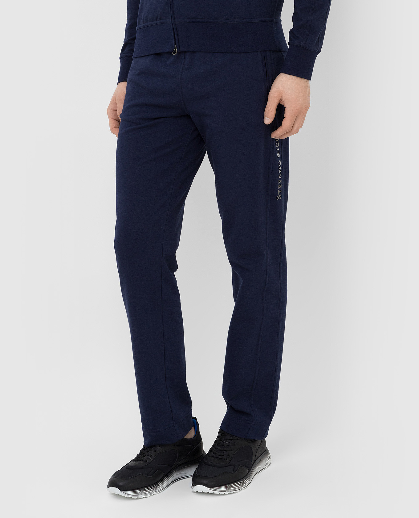 Stefano Ricci Темно-синие спортивные брюки K909020P3DT21402 изображение 3