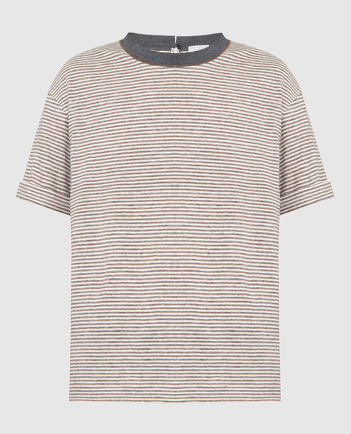 

Футболка из льна Brunello Cucinelli, Бежевый, Футболки