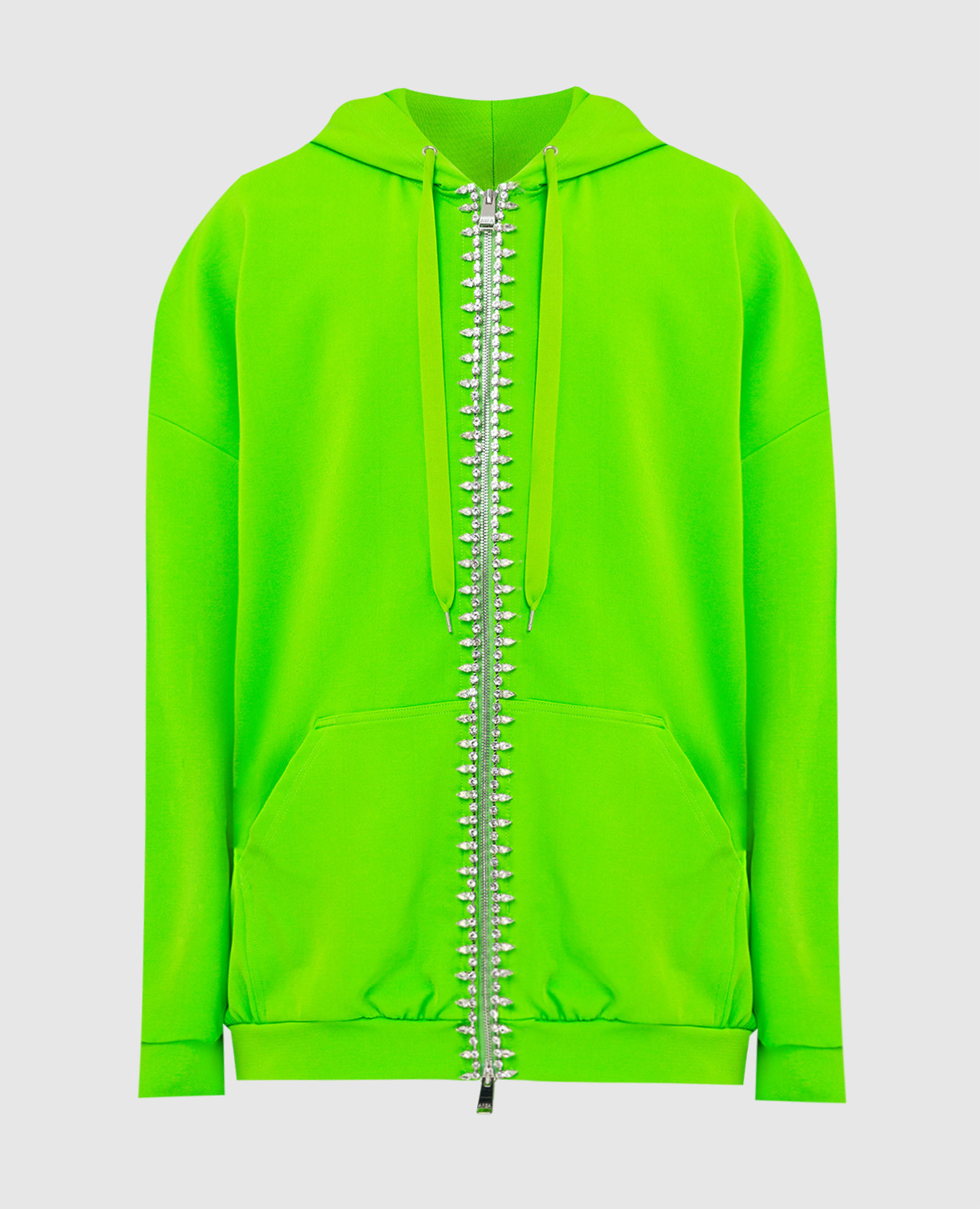 Neon green crystal cutout sweatshirt