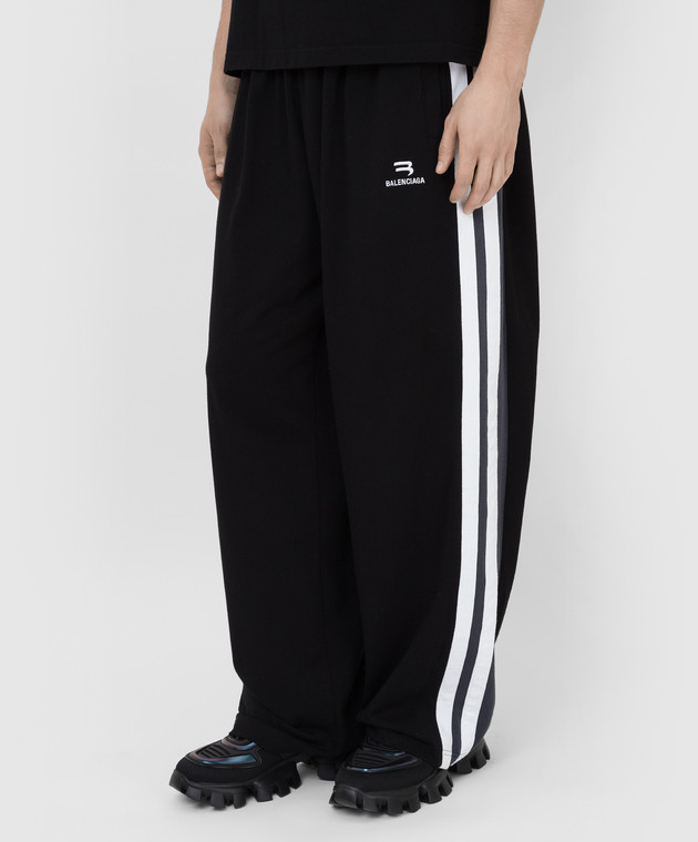 Balenciaga Спортивные брюки Sporty B с логотипом 676237TLVA2 изображение 3