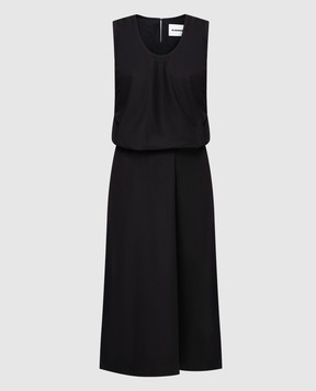 Jil Sander Чорна сукня з напуском JSWS508324WS244200