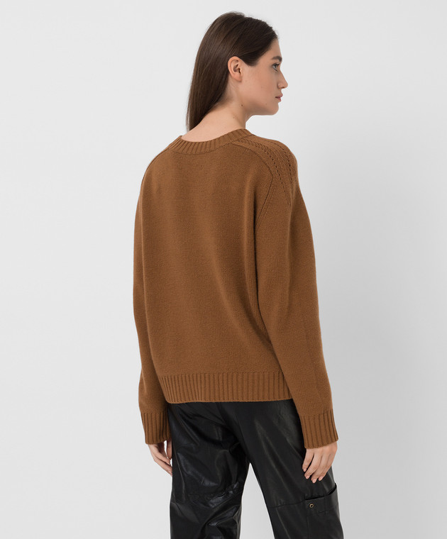 Allude Світло-коричневий светр з кашеміру 21511133 зображення 4