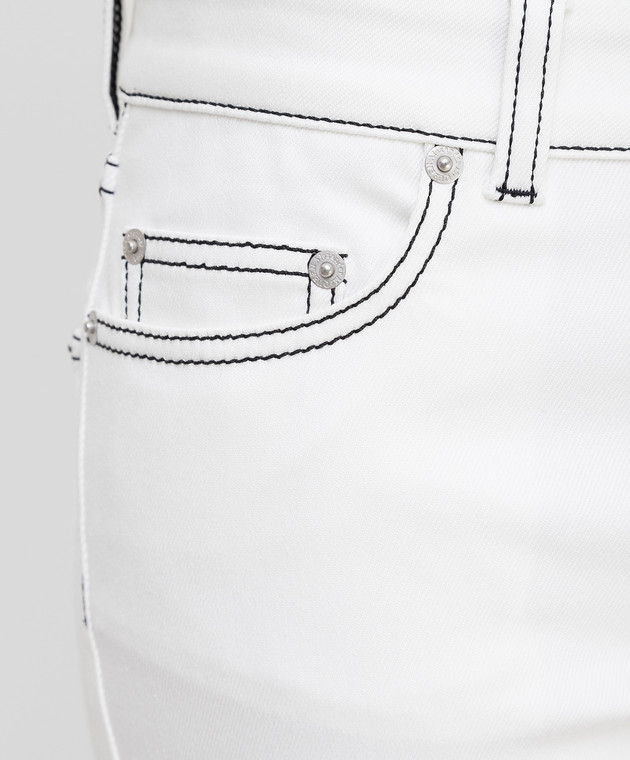 Alexander McQueen Белые джинсы 610473QMAAT изображение 5