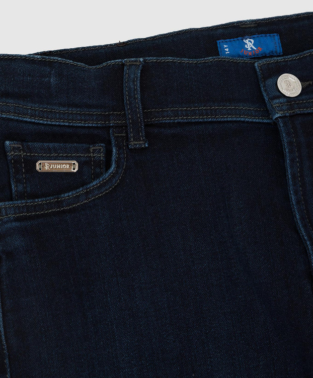 Stefano Ricci Дитячі темно-сині джинси з ефектом потертості YST74010301651 зображення 3