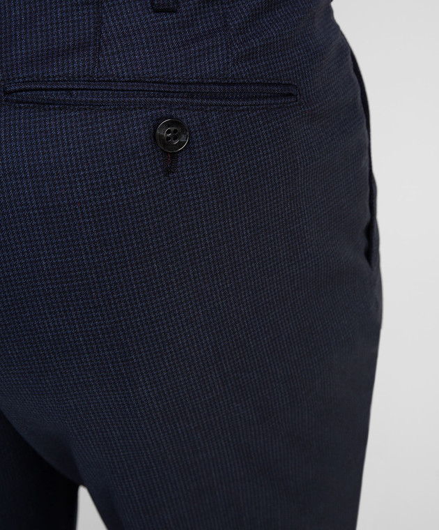 Loro Piana Темно-сині штани з вовни F1FAI4976 зображення 5