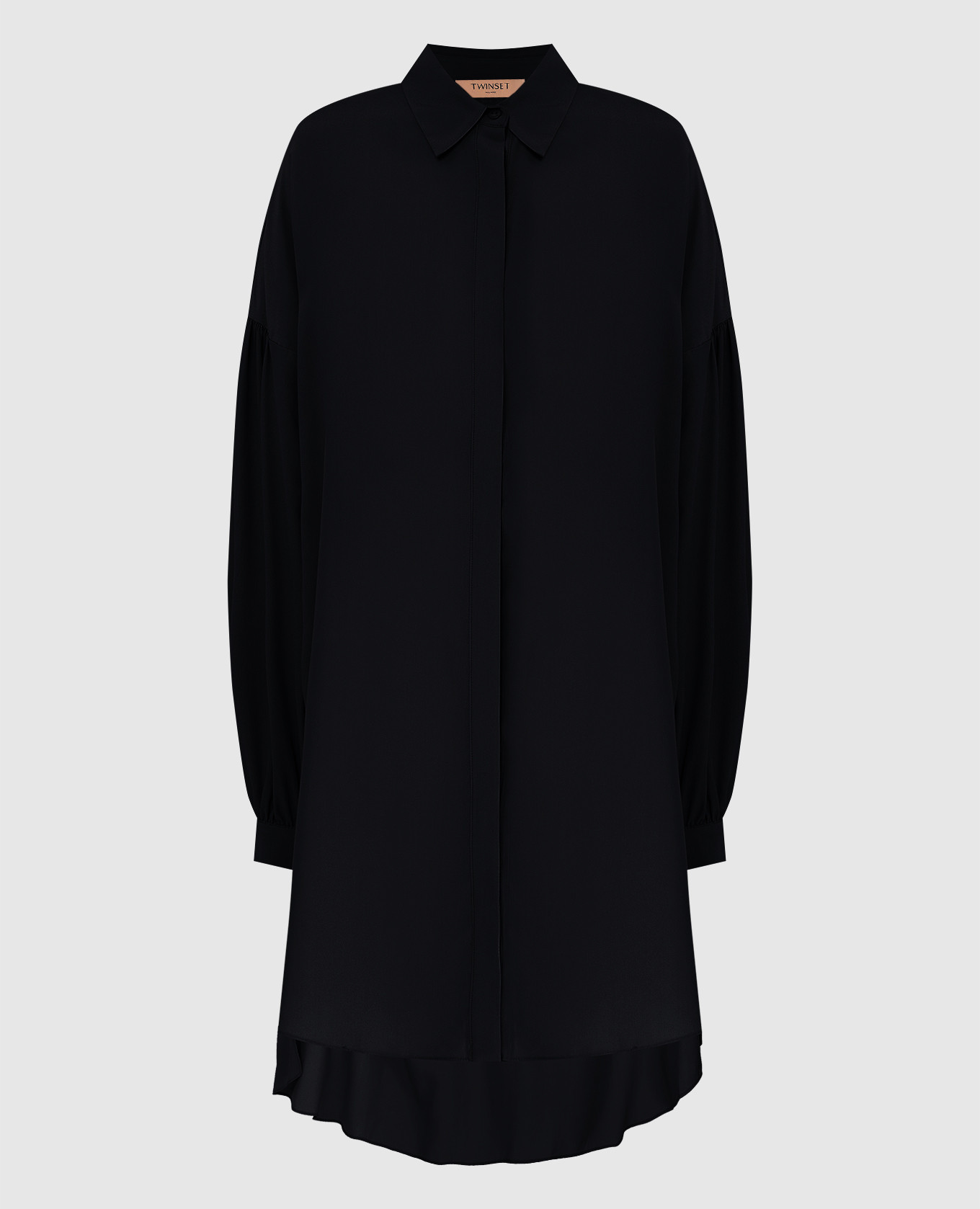 Чорна сукня-туніка з розрізами