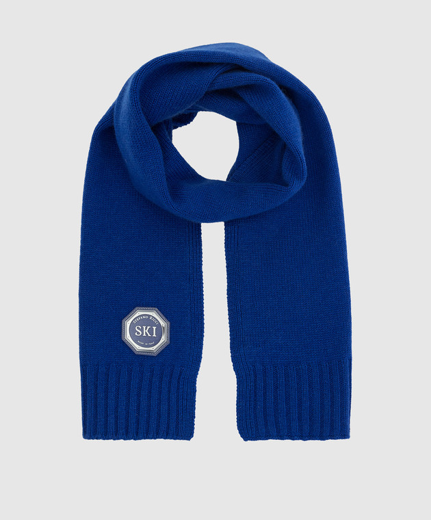 Stefano Ricci Детский синий шарф из кашемира YAK6S10SCIF6SA04