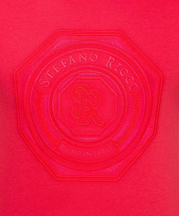 Stefano Ricci Красная футболка MNH0100790803 изображение 5