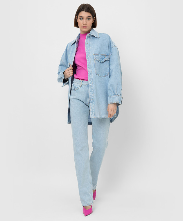 The Attico Blue Oversized Denim Jacket The Attico