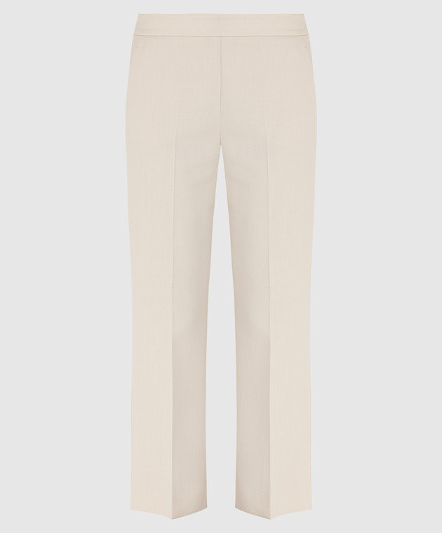 Loro Piana Светло-бежевые брюки из  шерсти FAL9498