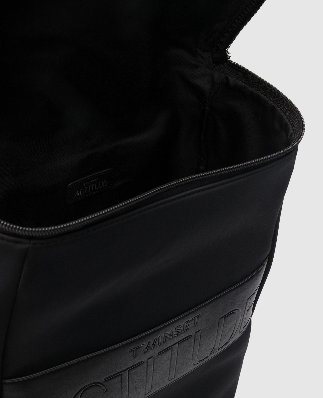 Twin Set Actitude Черный рюкзак с логотипом 212AO8090 изображение 4
