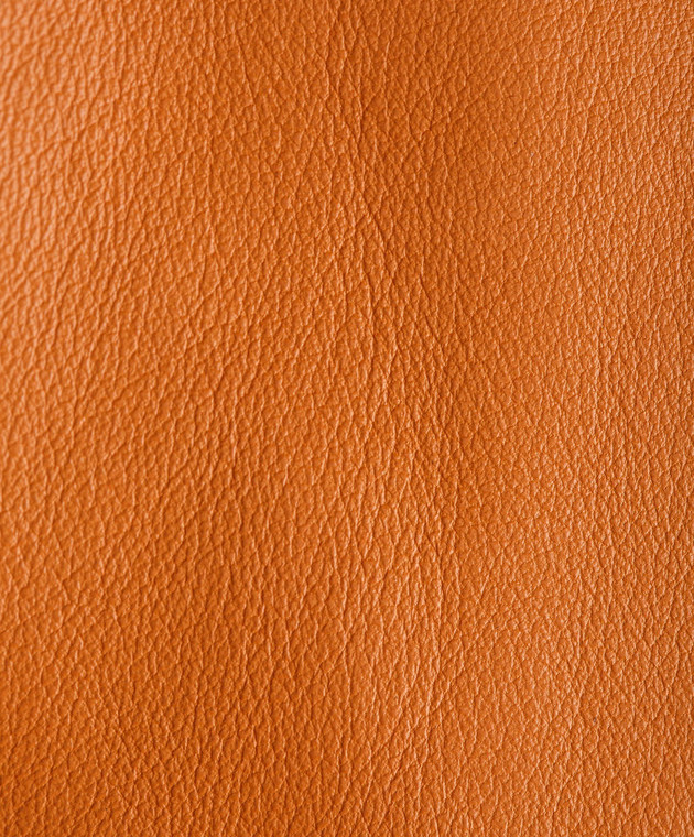 Yves Salomon Оранжевый плащ из кожи ягненка 7EYM20401APXX изображение 5
