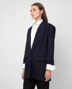 Brunello Cucinelli Жакет из шерсти в полоску MB0252270P