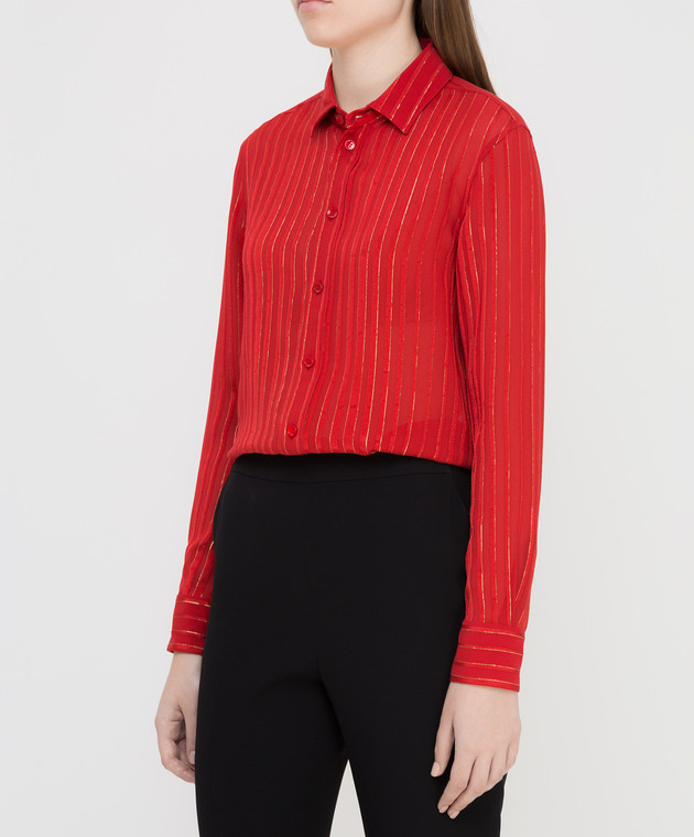 Saint Laurent Червона блуза з шовку 395733 зображення 3