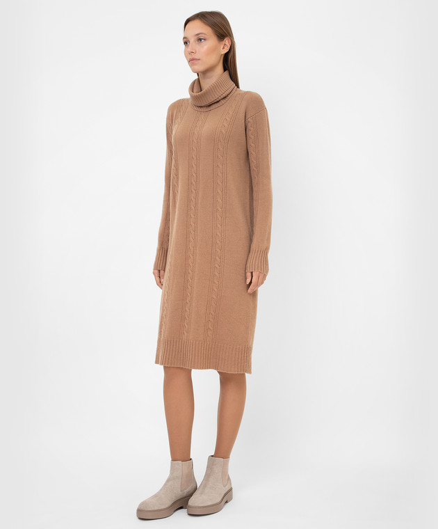 Max Mara Платье Paese из шерсти и кашемира с узором PAESE изображение 3