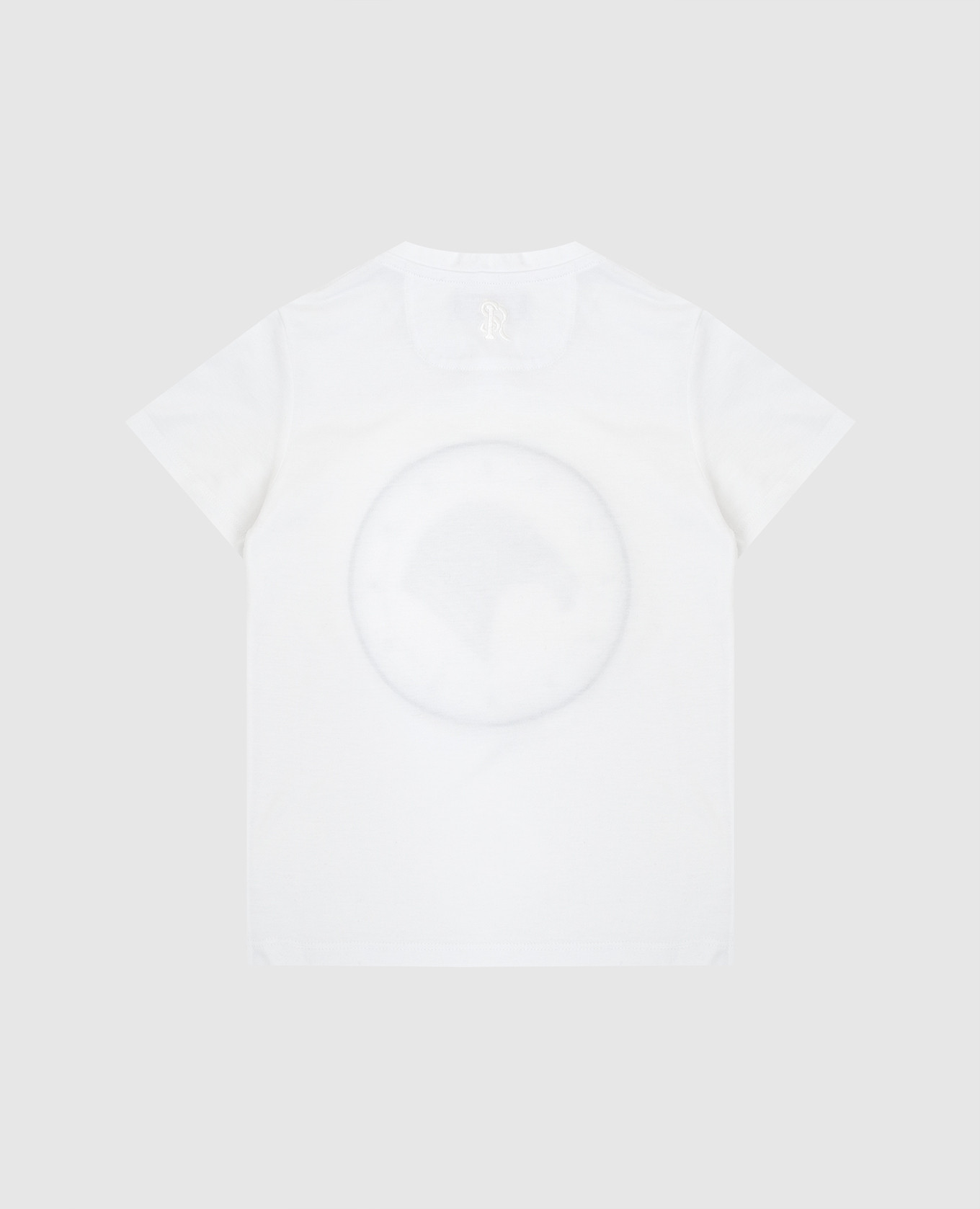 Stefano Ricci Детская белая футболка с вышивкой YNH8400160803 изображение 2