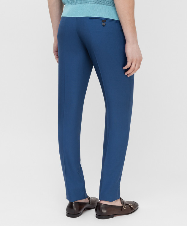 Prada Синие брюки из шерсти UPA8411P3Z изображение 4