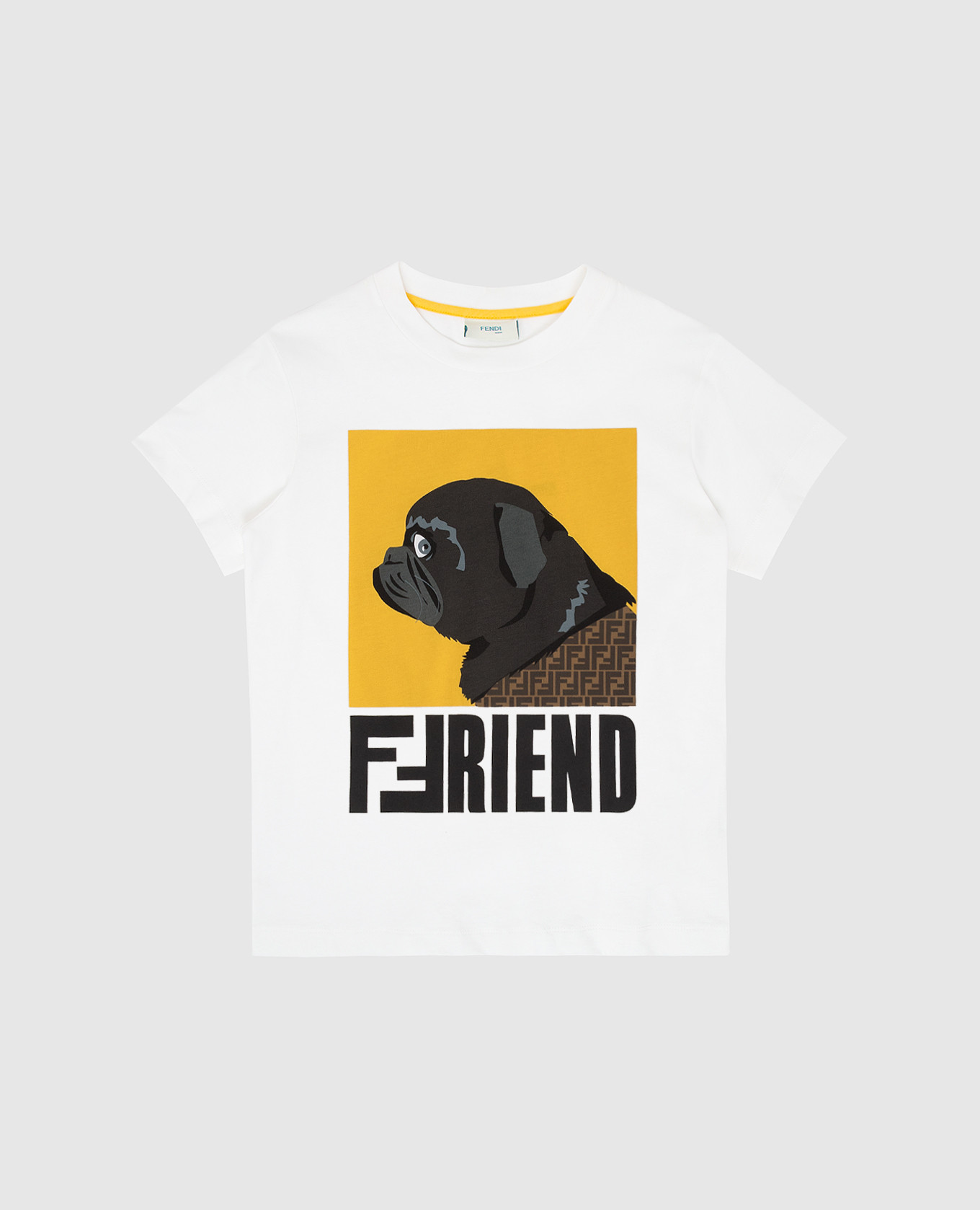 

Детская футболка с принтом Fendi, Белый, Футболки