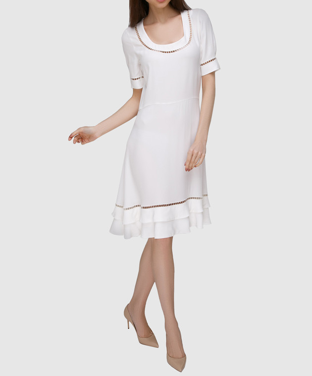 Ermanno Scervino Біле плаття з мереживом D302Q320RVJ зображення 2