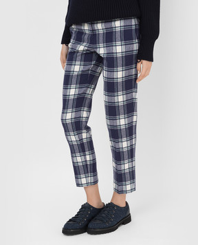 Ermanno Scervino Штани з вовни в клітку D336P703HJT