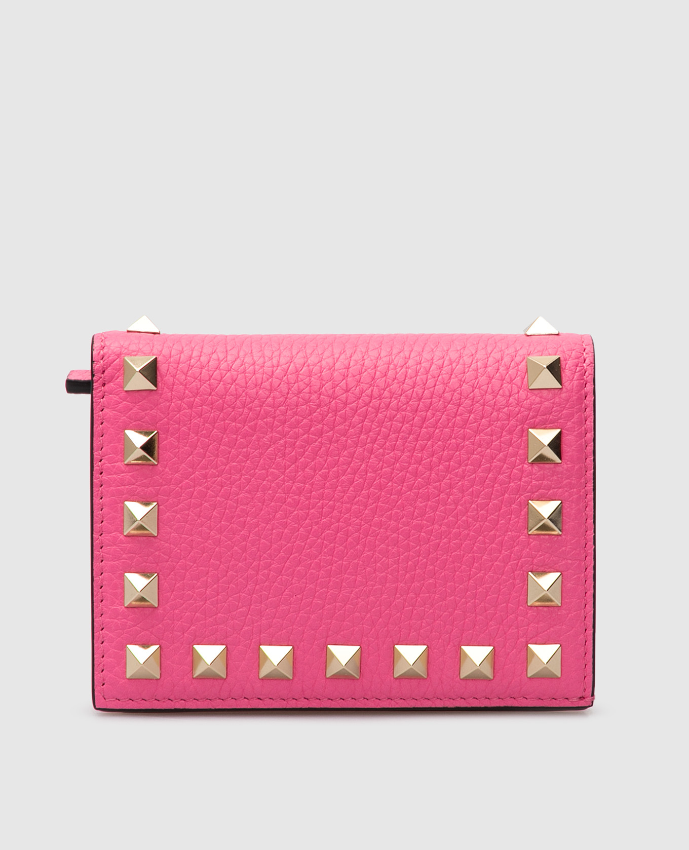 

Кожаный кошелек Rockstud с логотипом, Розовый, Кошельки