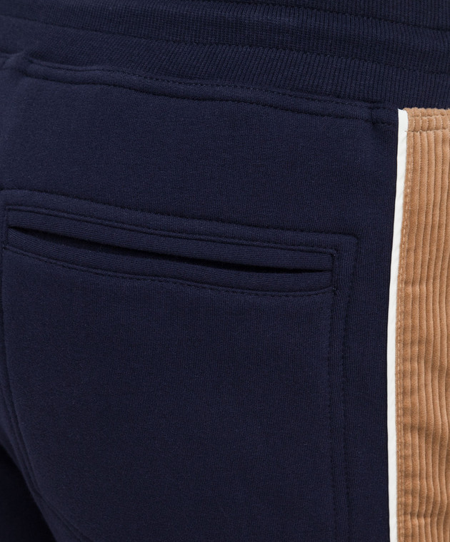 Brunello Cucinelli Темно-синие спортивные брюки M0T153313G изображение 5
