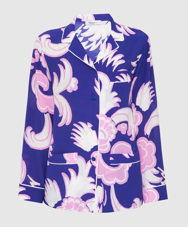 Valentino Фіолетова блуза з шовку RB0AB0Y64HV