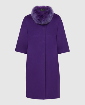 Heresis Фиолетовое пальто из шерсти J50100SLIMG300