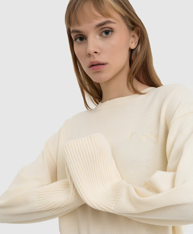 Off-White Джемпер с логотипом OWHE063C99KNI001 изображение 5