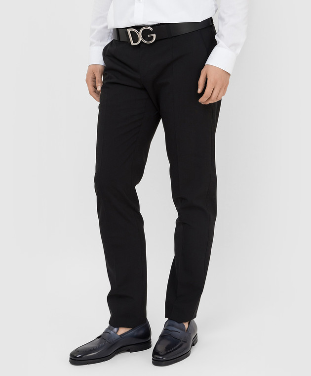 Dolce&Gabbana Черные брюки из шерсти GY10MTFUBEC изображение 3