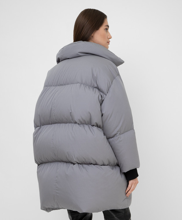 Prada Серый пуховик oversize 2919751ZB4 изображение 4