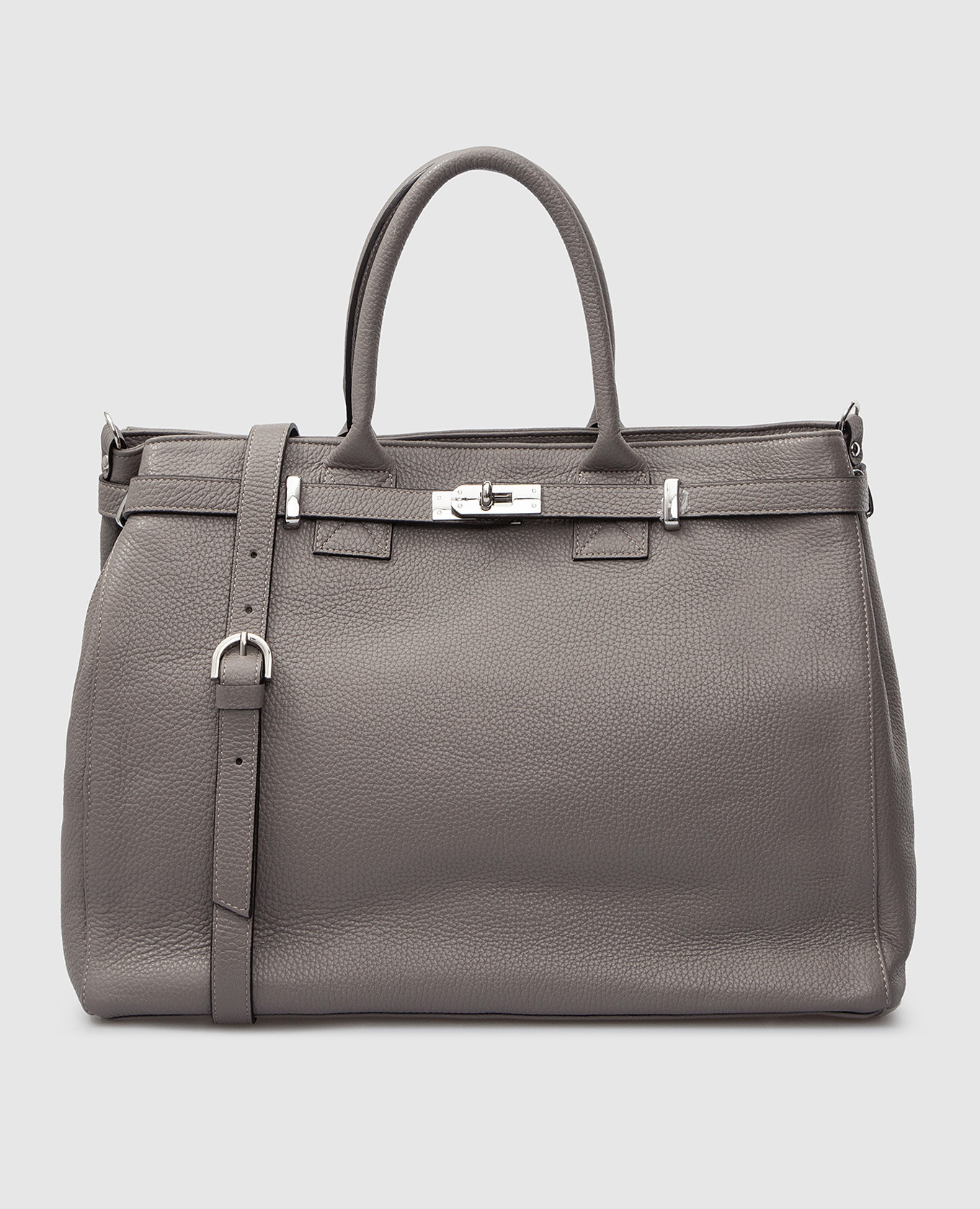 

Серая кожаная сумка-тоут Dollaro, Серый, Сумки