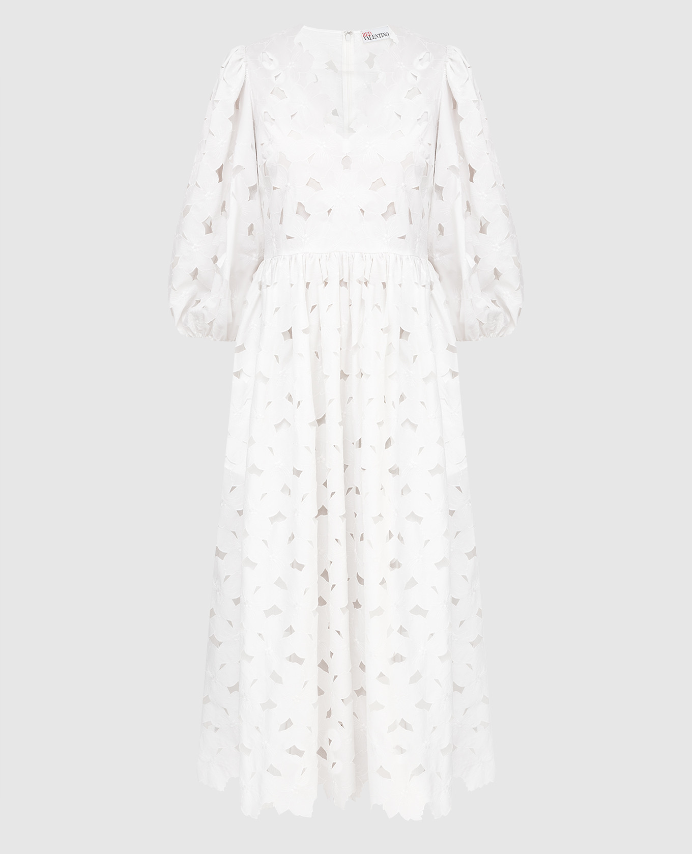 

Платье с ажурной вышивкой Red Valentino, Белый, Платья Миди