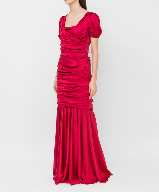 Dolce&Gabbana Red silk dress F62B2TFURAG image 3