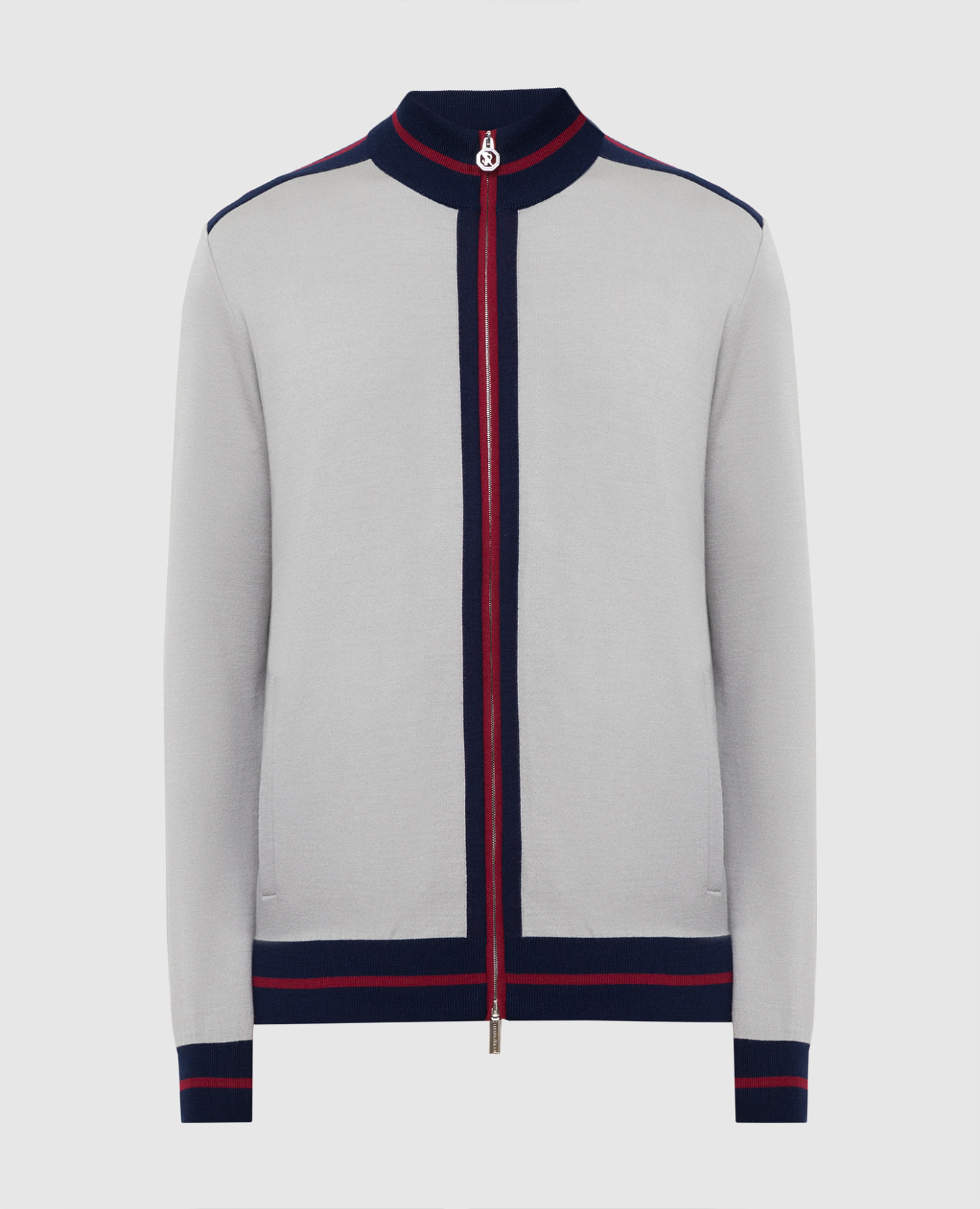 

Светло-серая спортивная кофта из шерсти и шелка, Светло-серый, Спортивные кофты