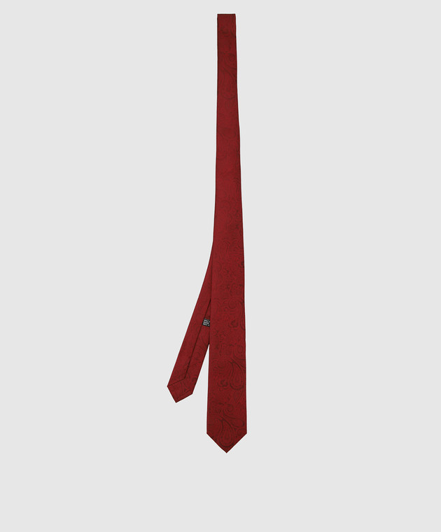 Stefano Ricci Дитячий шовковий бордовий жакардовий краватка YCCX94102 зображення 2
