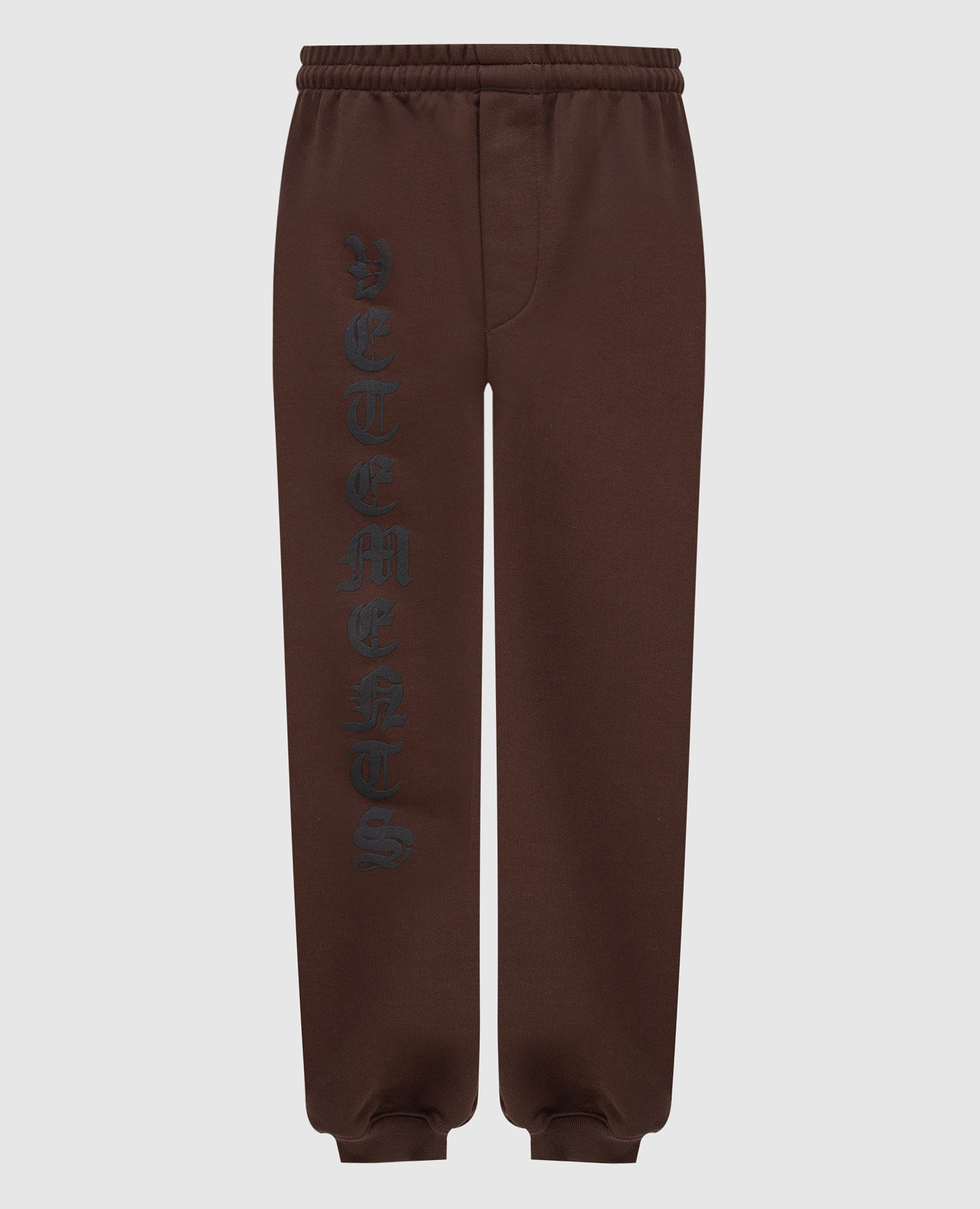 

Темно-коричневые джоггеры с принтом, Коричневый, Спортивные брюки